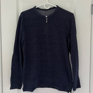 Robert Barakett Millwood Long Sleeve Zip Henley